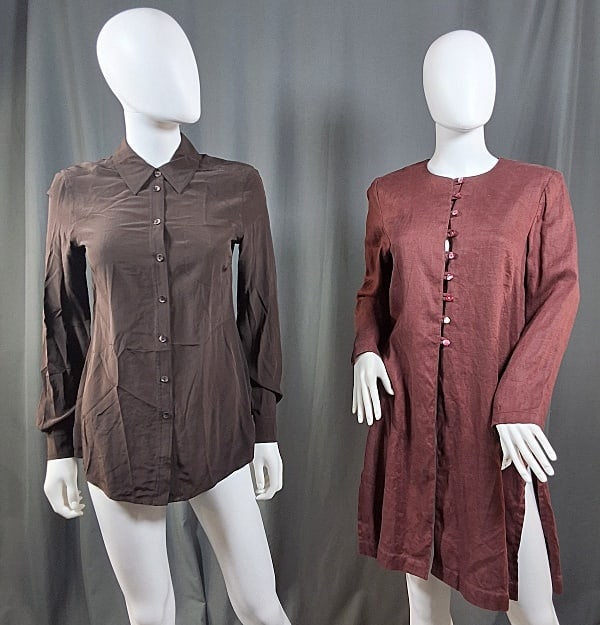 90s Linen Tunic Jacket and Blouse by Jaeger (1 of 18)