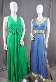 Vintage Pair of 1970s Full Length Dresses