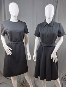 2 1960s Black Polyester Dresses - Lady Carol