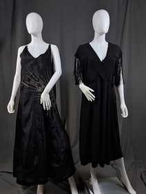 2 Vintage Black Dresses - Franklin Simons
