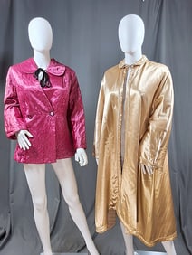 2 Vintage Mid Century MCM Ladies House Coats - Peggy Prim