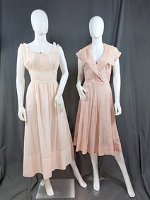 2 Vintage Sleeveless Pink Dresses