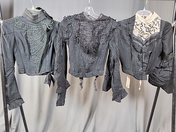 3 19th Century Mourning Bodices (1 of 19)