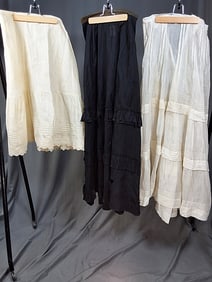 3 Late 19th and Early 20th Century Petticoats