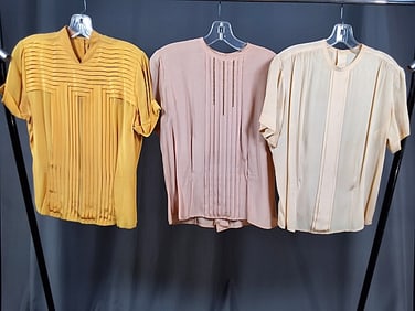 3 Vintage 1950s Short Sleeve Blouses