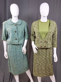 2 1960s Ladies Wool Blend Skirt Sets