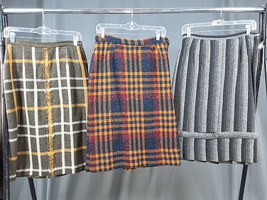 Group of 3 Ladies 1960s Wool Skirts