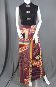 Vintage 1970s Polyester Dress - Retro