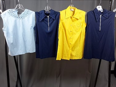 4 Sleeveless Ladies Tops by Ship n Shore and Em-See