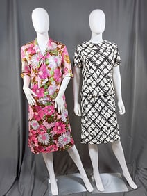 2 1970s Vacation Tops and Skirt Sets