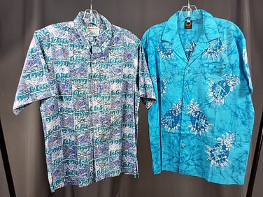 Two Mens Island Vacation Shirts - Hawaiian