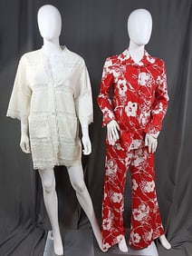 1960s Women's Pajamas Set and Night Dress