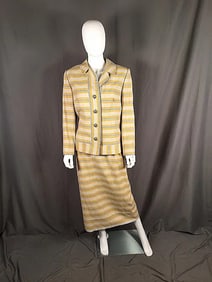 1950s Striped Jacket and Skirt Set by Irene