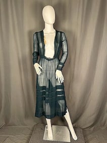 Sheer Silk Crepe Dress c1915