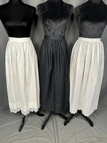3 19th Century Cotton/Linen Aprons