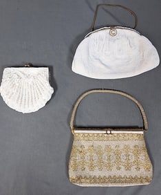 3 Vintage Beaded Clutch Bags