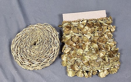 Two Vintage Gold Decorative Trims