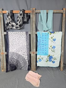 5 Vintage Scarves - Sheer and more