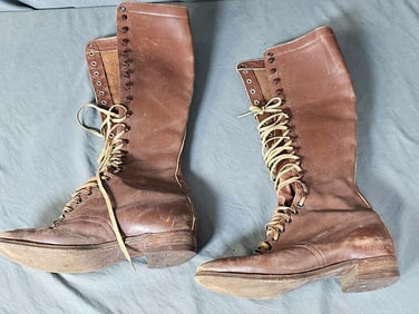 Vintage Leather Lace Up Boots