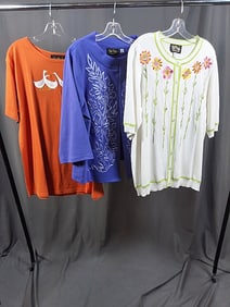 Vintage Bob Mackie Shirt and Two Cardigans