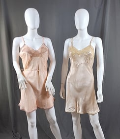 2 Vintage Pink Rompers