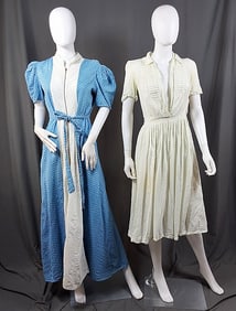2 Cotton Dresses c1940