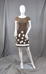 c1960 Pierre Cardin Vinyl Dot Dress