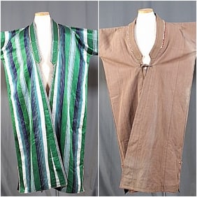 2 c1950s Turkmen Chapan Coats