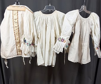 3 Vintage Romanian Blouses