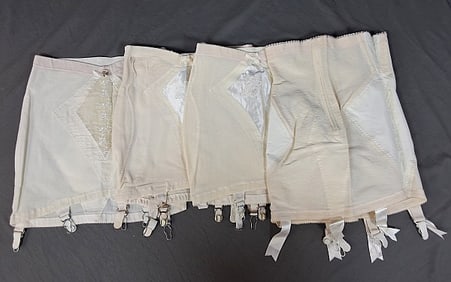 4 Vintage White Girdles - Olga, Suddenly Slim Fit