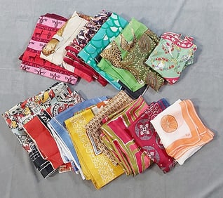 Assortment of 15 Vintage Scarves