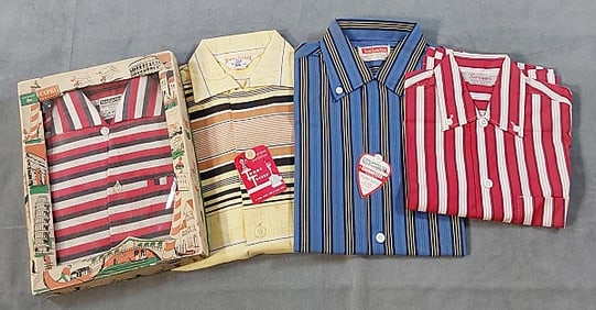 4 Boys Vintage Button Down Shirts - NOS