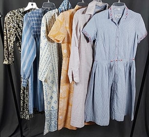 6 Vintage 1960s Summer Dresses - Great Prints, Gingham
