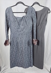 2 Vintage 1960s Black Dresses