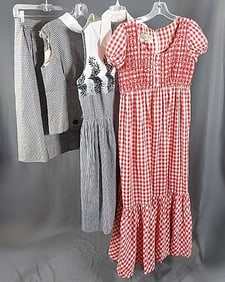 3 Vintage Gingham Dresses