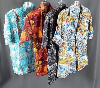 4 Vintage c1960 Mens Vacation Shirts - Hawaiian