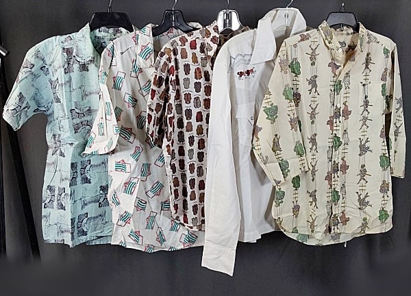 5 Vintage c1960 Mens Patterned Shirts (1 of 16)