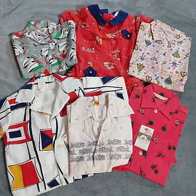 6 Vintage 1950-1960 Childrens Clothing - Dress, Shirts