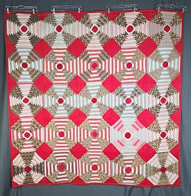 Antique c1890 Pineapple Quilt