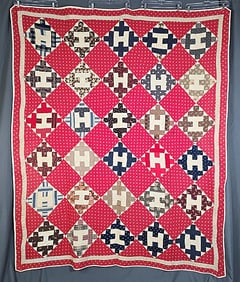 Antique c1890 Washington Sidewalk Quilt
