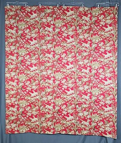 Antique c1880 Wholecloth Quilt - Hunting Print