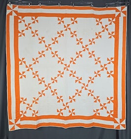 Antique c1880 Flutter Wheel Quilt