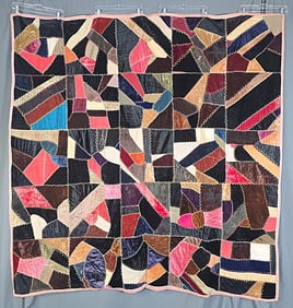 Antique c1900 Velvet Crazy Quilt