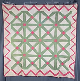 Antique c1870 Snowflake Quilt
