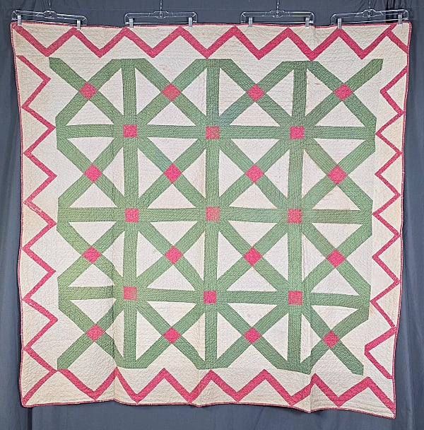 Antique c1870 Snowflake Quilt (1 of 11)