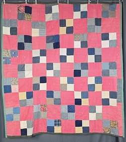 1880-1940 Tied Comfort Quilt - 4 Patch