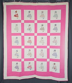 Vintage 1940 SunBonnet Girl Quilt