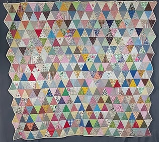 Vintage c1970 Thousand Pyramids Quilt