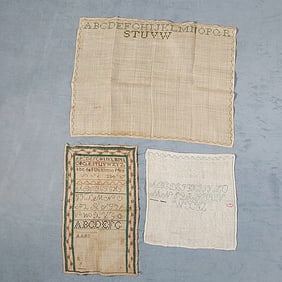 3 Antique Samplers - Unfinished