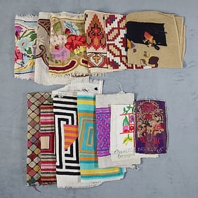 13 Vintage Needlepoint Panels